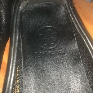 Tory Burch flats black size 4 kids. GUC